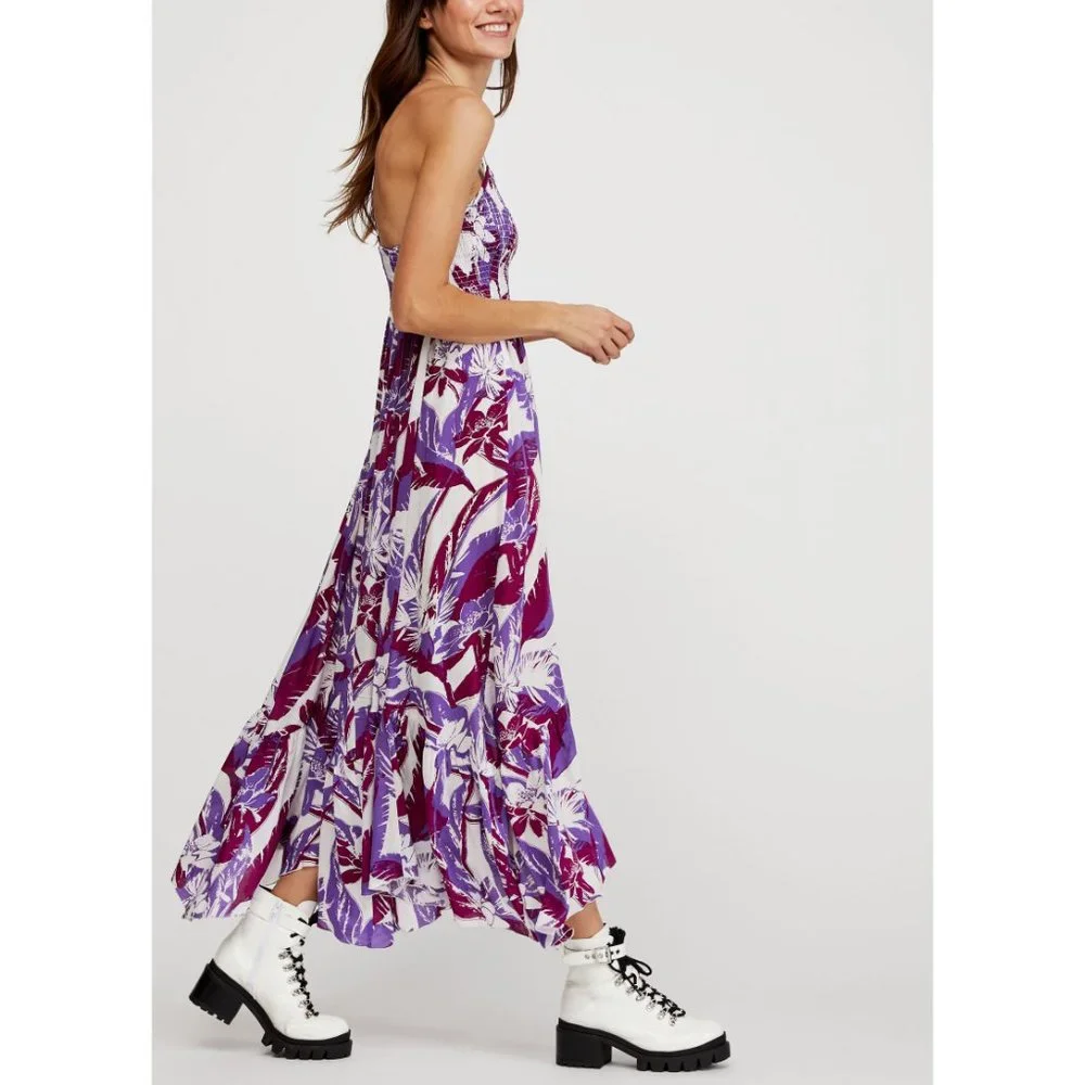 🎉LAST CHANCE🎉 NWT Free People Heat Wave Printed Maxi / Ivory Combo - Picture 4 of 7
